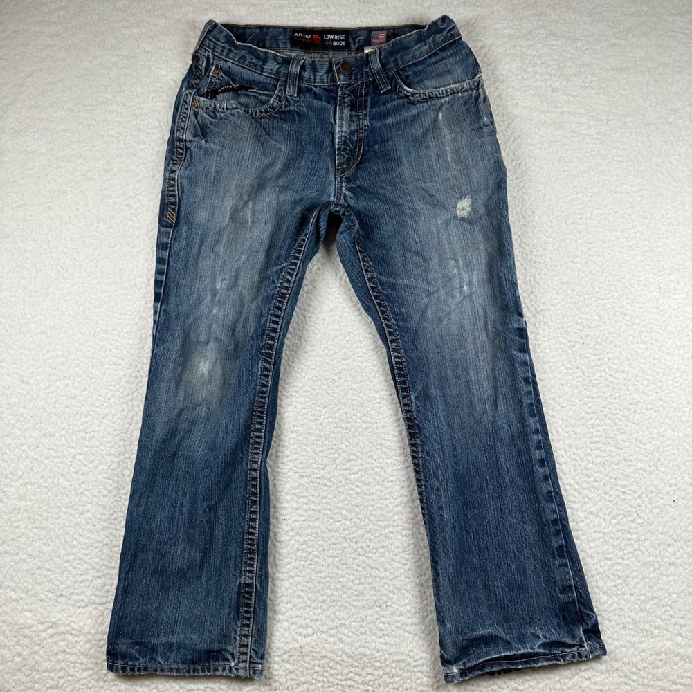 Ariat M4 Boot Cut Jeans Mens FR Flame Resistant Low Rise 32x30 Denim Workwear